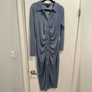 Bebe button down dress in size Large
